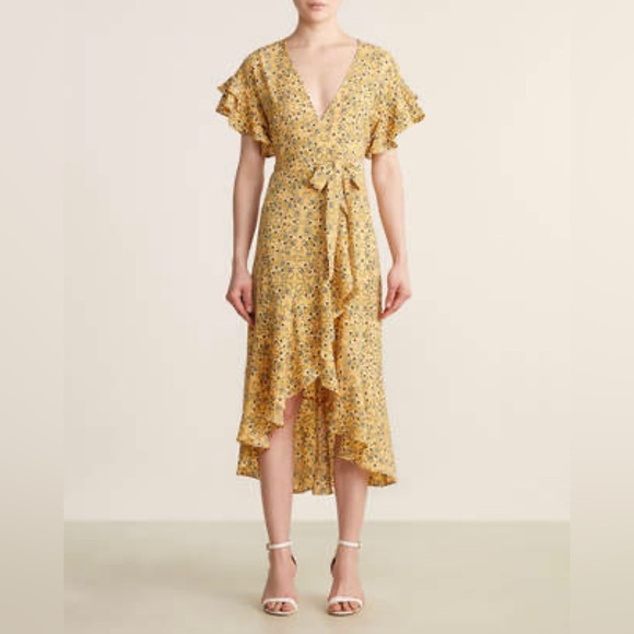 Max Studio Dresses & Skirts - 5. Max Studio Ditzy Floral Ruffle Wrap Dress